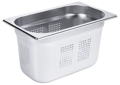 Produktbild von Gelochte GN-/ Gastronormbehälter 1/4, schwere Qualität, Variante auswählbar : GN 1/4 Variante: GN 1/4