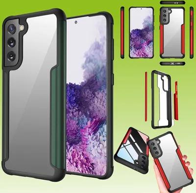 Produktbild von Für Samsung Galaxy S21 Hybrid Iron Man Grün Handy Tasche Etuis Hülle