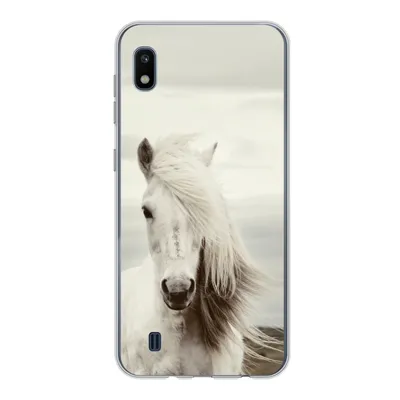 Produktbild von MuchoWow® Handyhülle Schutzhülle Hülle für Samsung Galaxy A10 Pferd - Strand - Mähne Silikon Softcase Handy Hülle - Schutzhülle