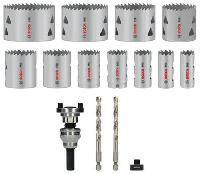 Produktbild von PRO Multi Material Lochsäge Q-Lock Halter-Set, 15-tlg.