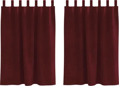 Obrázok produktu pre vidaXL Zatemňujúce závesy 2 ks vínovočervené 140 x 140 cm zamat