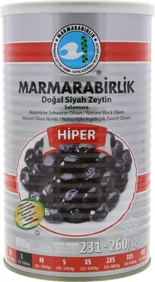 Produktbild von Marmarabirlik Natürliche schwarze Oliven (1,26 kg)