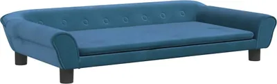 Obrázok produktu pre vidaXL Detská pohovka modrá 100x50x26 cm zamat