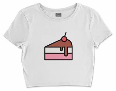 Immagine prodotto di Bona Basics, T-shirt crop basic stampato, donna, 100% cotone, bianco, casual