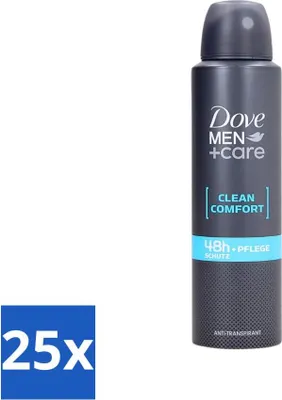 Produktbild von Dove Men+Care – Clean Comfort – Deospray – Antitranspirant – 150 ml - Vorteilspack - 25 Stücke