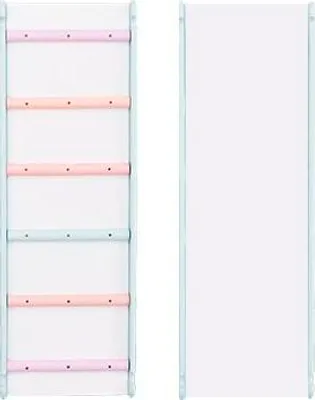 Image de Woodiko toboggan en bois blanc-pastel double face