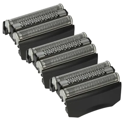 Produktbild von vhbw 3x Ersatz-Scherköpfe kompatibel mit Braun Pulsonic 9595, 9585, 9565 Elektrorasierer, Schwarz