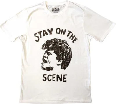 Produktbild von James Brown - "Stay On The Scene" T-Shirt für Herren/Damen Uni RO5567 (L) (Weiß)