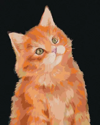 Produktbild von Zuty - Malen nach Zahlen - ROTER KATER AUF DUNKLEM HINTERGRUND (MYROSLAVA VOLOSCHUK), 40x50 cm, ohne Keilrahmen