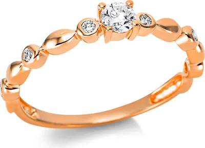 Produktbild von Ring aus 750 Gold Rotgold 7 Brillanten 0,24ct TW-SI B:3,4mm Innenumfang 54mm  Ø17.2mm
