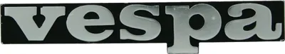 Produktbild von RMS Emblem / Schriftzug "Vespa" schwarz hinterlegt kompatibel mit Vespa PK 50 - 125