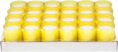 Produktbild von 4x Sovie® Refill Kerzen in Gelb 24 Stück im Tray - Brenndauer ca. 24 Stunden