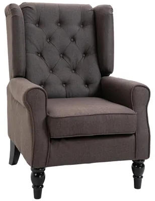 Produktbild von HOMCOM Einzelsofa Relaxsessel Einzelstuhl mit Tufting Polyester 2 Farben