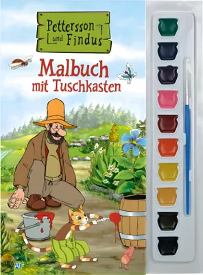Produktbild von Malbuch mit Tuschkasten "Pettersson und Findus"