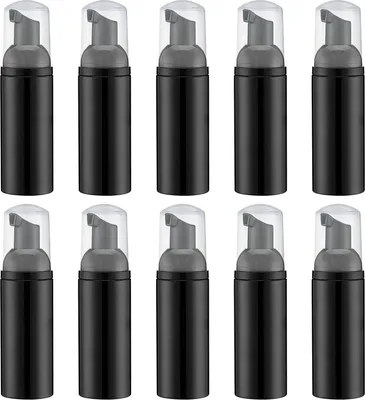 Produktbild von Reisformat Schuimpumpflasche - Nachfüllbare Behälter - 10 Stück - Schwarz - 60 ml
