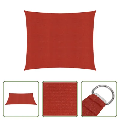 Image de The Living Store store store 160 g/m² rouge 3,6x3,6 m HDPE