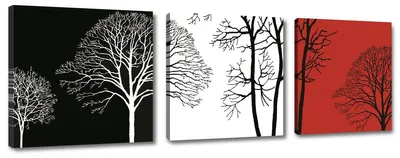 Obrázok produktu pre Obraz na plátne Stromy 3-dielny 150x50 cm