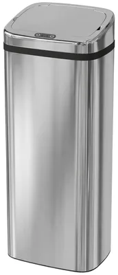 Productafbeelding van Homcom HOMdotCOM afvalbak met sensor, roestvrij staal, zilver, 50 liter, 33 x 25 x 84 cm