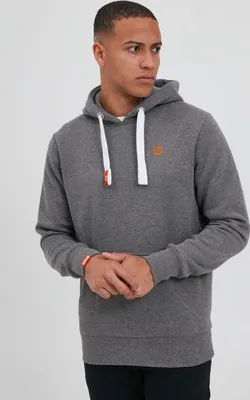 Produktbild von SOLID SDBennHood Herren Kapuzenpullover Hoodie Pullover mit Kapuze Kordelzug Kängurutasche Rippbündchen Label-Details Baumwollmischung Regular fit