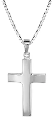 Productafbeelding van Trendor 08474 Herenketting met kruis, 27 mm, zilver 925, 50 cm