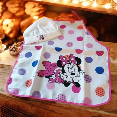 Produktbild von Kinderschürze Motiv Minnie Maus | Rosa