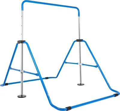Obrázok produktu pre Detská hrazda – výškovo nastaviteľná hrazda – 5-stupňové nastavenie výšky – nosnosť do 150 kg – 106 × 145,5 cm – do záhrady/vonku – modrá