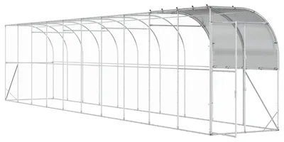 Imagen del producto de vidaXL Gallinero de pared, color plateado, 1000 x 150 x 215 cm