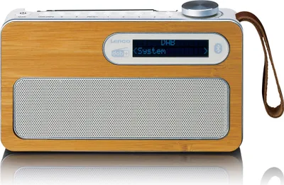 Produktbild von Lenco PDR-040EF - Tragbares DAB+ Radio mit Bluetooth® 5.0 und Uhr und Weckfunktion - 3 Watt RMS - 2000mAh Akku - Bambus