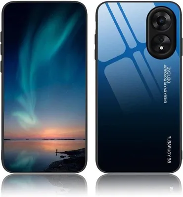 Produktbild von Silikon-TPU-Hoescheule für Smartphone, Blaue Farbveränderung, 9H gehärtetes Glas, Anti-Kratzer, Blau