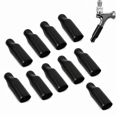 Bierkranabdeckung, PVC, 10 Stück, 5,5 × 1,7 × 1,7 cm, schwarz