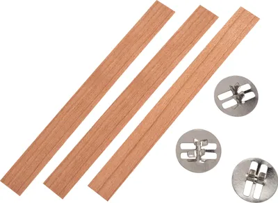 Produktbild von VBS Holzdochte mit Halter 13 cm 3 Stück für Kerzen DIY Basteln