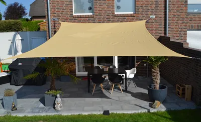 Produktbild von HDPE Vierecksegel 3,6x3,6m weizen