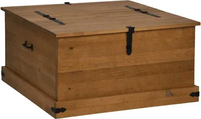 Immagine prodotto di Cassapanca HALDEN 91x91x47 cm in Legno Massello di Pino