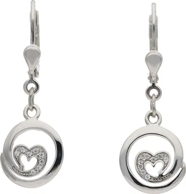 Produktbild von JuwelmaLux Herz Ohrhänger 925 Silber mit Zirkonia JL20-06-0853