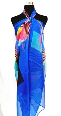 Produktbild von XXL Multifunktions Pareo Schal Wickelrock Strandtuch Wickeltuch Sarong Bademode Trägerkleid P11
