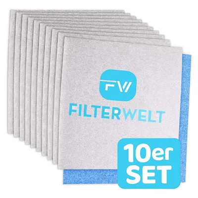 Produktbild von 10x Filtereinsatz Filterwelt® passend für Limodor Limot Compact 60/100 F/M – Lüftungsfilter 238 mm – Ersatzfilter Filtermatten Filter Lüfter 00070