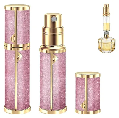 Produktbild von Parfümzerstäuber für unterwegs nachfüllbar 5ml Rosa/Gold