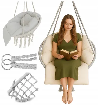 Image de Ekspand | Storchennest - 120 cm - Fauteuil suspendu - Rembourrage confortable - Mobilier de jardin