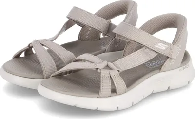 Produktbild von Skechers Damen Slip-Ins Sandalen GO WALK FLEX ILLUMINATE Taupe Textil Größe: 38