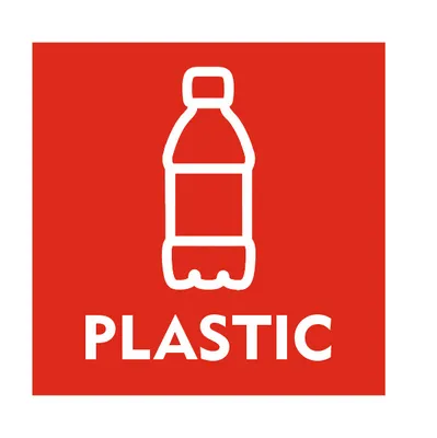 Produktbild von CombiCraft Abfallschild 'Plastic' - 10 x 10 cm