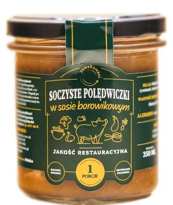 Zdjęcie produktu dla Soczyste polędwiczki w sosie borowikowym 350 ml Zawekowani