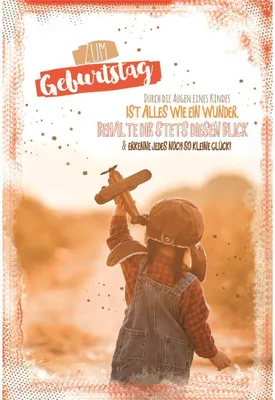 Produktbild von Geburtstag - Glückwunschkarte im Format 11,5 x 17 cm mit Umschlag