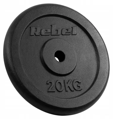 Immagine prodotto di Piastra in ghisa Rebel Active da 20 kg, diametro foro 31 mm