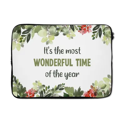 Produktbild von MuchoWow® Laptop Hülle 14 ZollWeihnachten - Zitat - Aquarell Laptoptasche - Laptoptasche - Stoßsicher - Schutzhaube