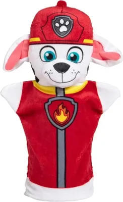 A puppet of the character Marshall from Paw Patrol.