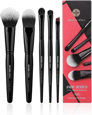 Obrázek produktu pro Sada štětců na make-up, 5 kusů, černá, pro obličej