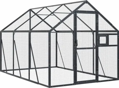 A wireframe greenhouse structure.