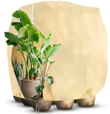 Obrázek produktu pro Zimní ochrana pro rostliny, 200 x 240 cm, mrazuvzdorná, béžová, opakovaně použitelná