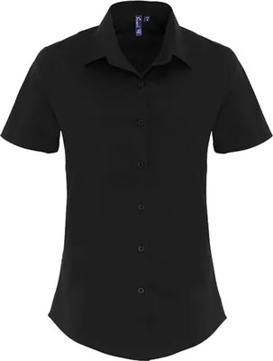Image de Premier Workwear WomenŽs Stretch Fit Poplin Short Sleeve Coton Shi