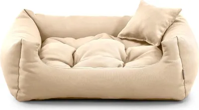 Image de Lit pour chien NEO - Lit confortable pour chien en tissu résistant, coussin pour chien durable de haute qualité (2XL - 110x90, beige)